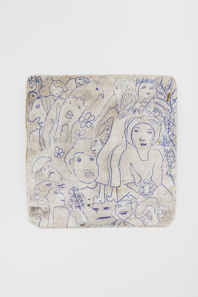 Elene Chantladze, Untitled, Mixed media on cardboard, 11.4&nbsp;×&nbsp;10.5 cm, Courtesy of LC Queisser, Tbilisi