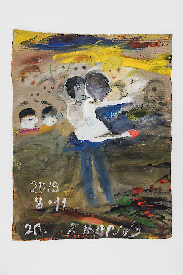 Elene Chantladze, Untitled, 2019, Mixed media on cardboard, 34&nbsp;×&nbsp;26.5 cm, Courtesy of LC Queisser, Tbilisi