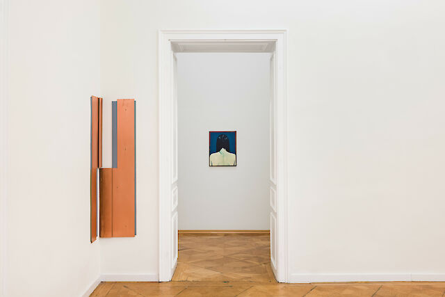 Installation view, Olga Balema, Elene Chantladze, Birke Gorm, Ernst Yohji Jaeger, Marie Lund, Croy Nielsen, Vienna, 2022