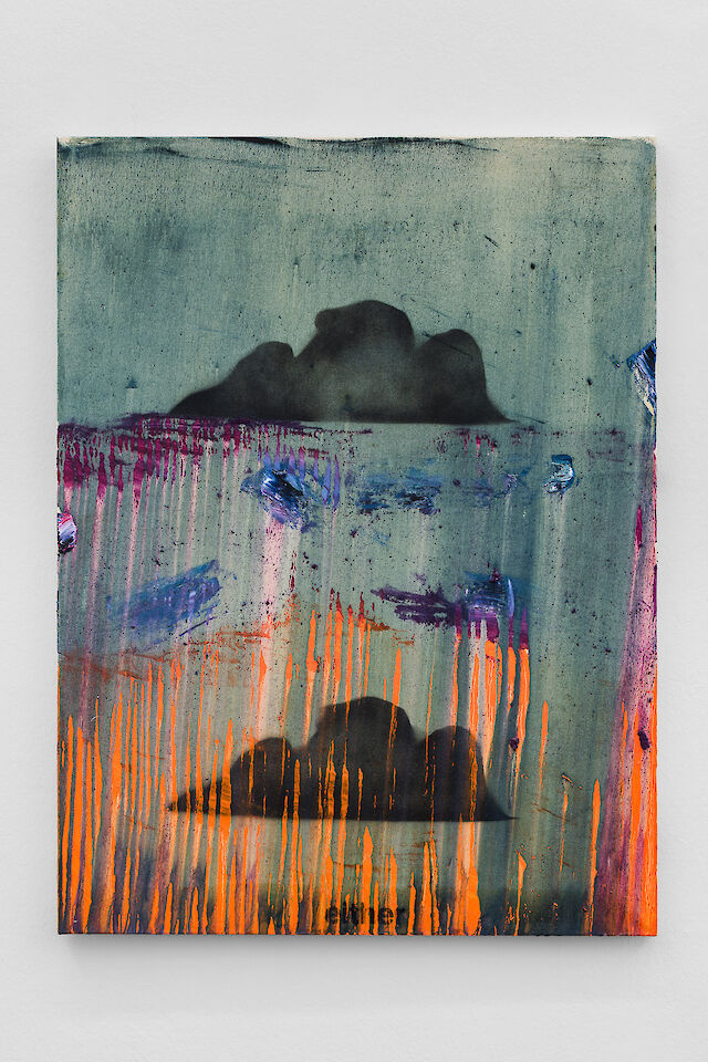 Benoît Maire, Cloud Painting 2022, oil on canvas, 100&nbsp;×&nbsp;75 cm