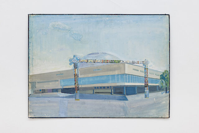 Fedir Tetyanych, Sketch for the Design Project of Kyiv Planetarium, 1980s, cardboard, watercolor, gouache, 61.5&nbsp;×&nbsp;84 cm, Courtesy of the artist’s family