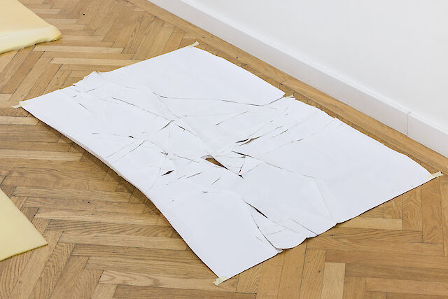 Olga Balema, Untitled, 2022, paper, tape, 123&nbsp;×&nbsp;75 cm