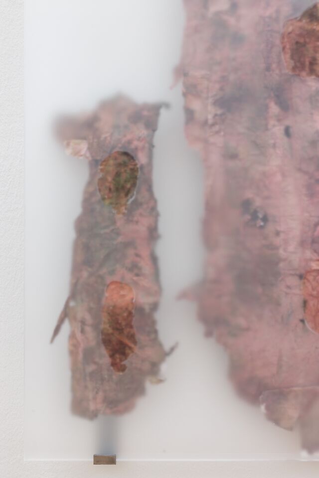 Sandra Mujinga, Slow Water (3) (detail), 2023, Plexiglass, paper, acrylic paint, invisible seal glue, 112&nbsp;×&nbsp;82&nbsp;×&nbsp;6 cm