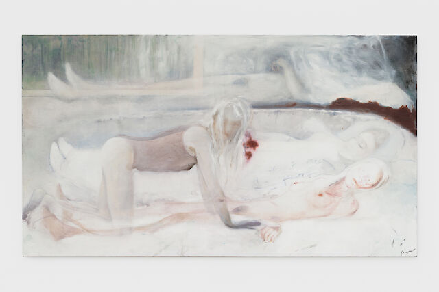 Joanna Woś Untitled, 2023, Oil on linen, 90&nbsp;×&nbsp;160&nbsp;×&nbsp;3 cm. Photo by Kun​st​-doku​men​ta​tion​.com