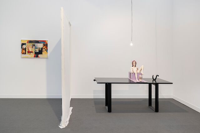 Installation view Frieze London, 2023, Elke Silvia Krystufek, Soshiro Matsubara, photo by Damian Griffiths