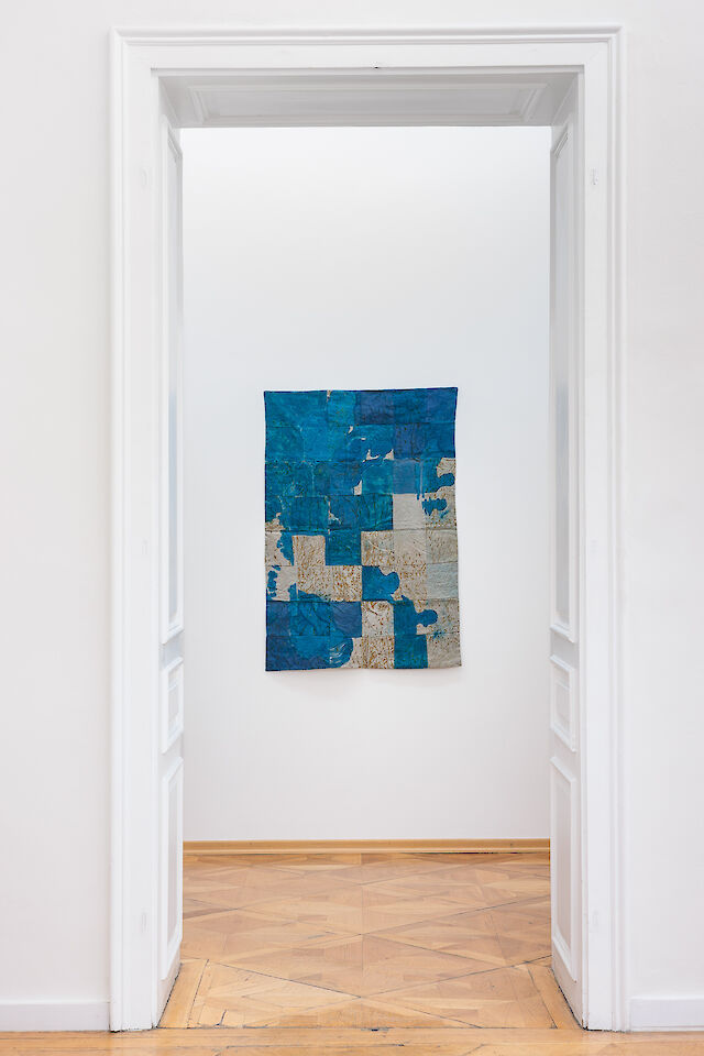 Kern Samuel, Ophelia, 2022, Acrylic and rust on sewn linen, 106.7&nbsp;×&nbsp;142.2 cm